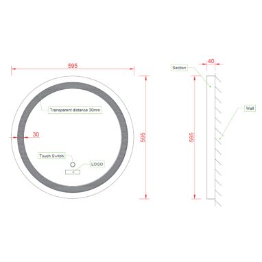 ASIGNATURA Зеркало с LED подсветкой Unique 85401802